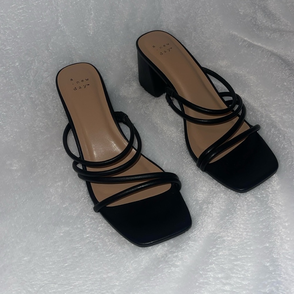 A New Day Shoes| Women’s Blakely Mule Heels Black|
